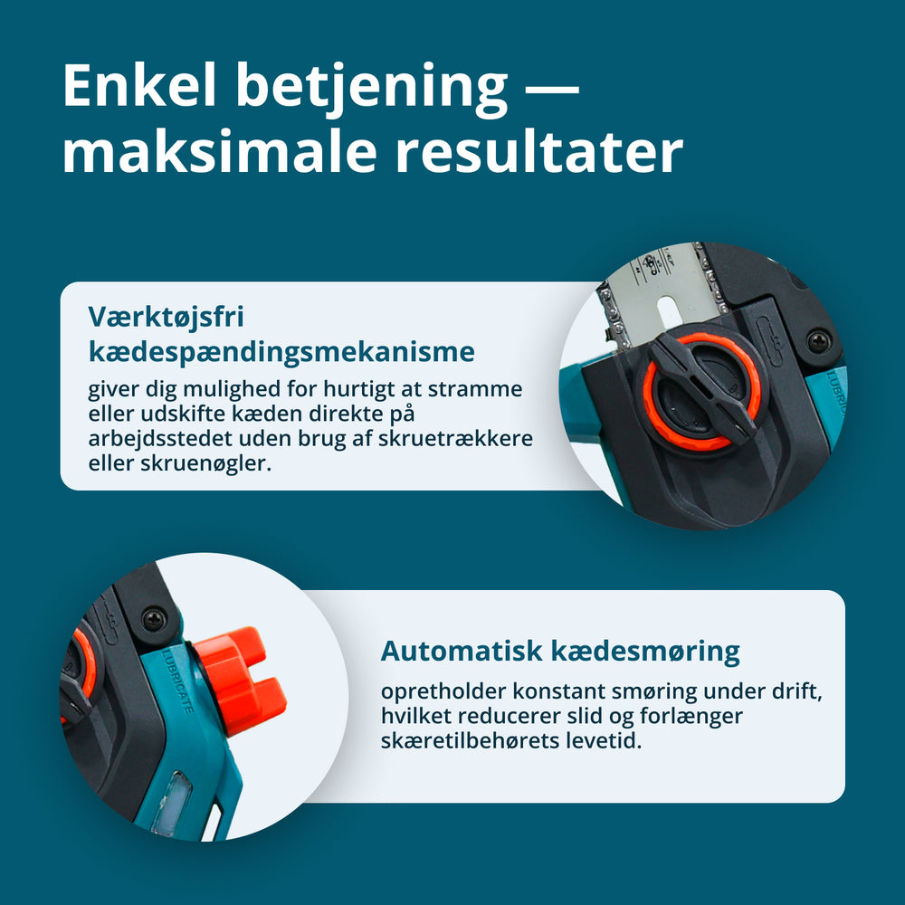 Ledningsfri Mini Kædesav KS MCS20V-8 CASE PLUS