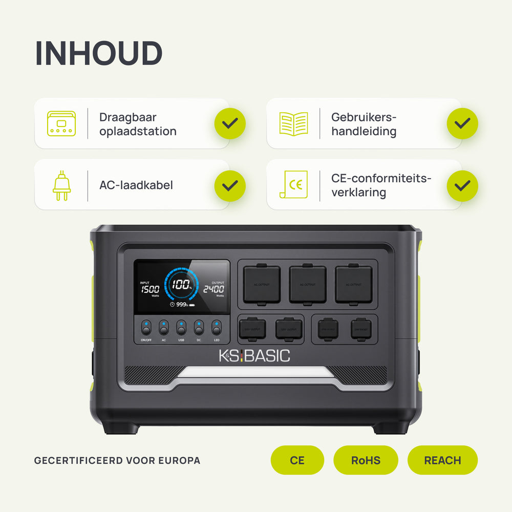 Draagbare Power Station KSB 2400PS