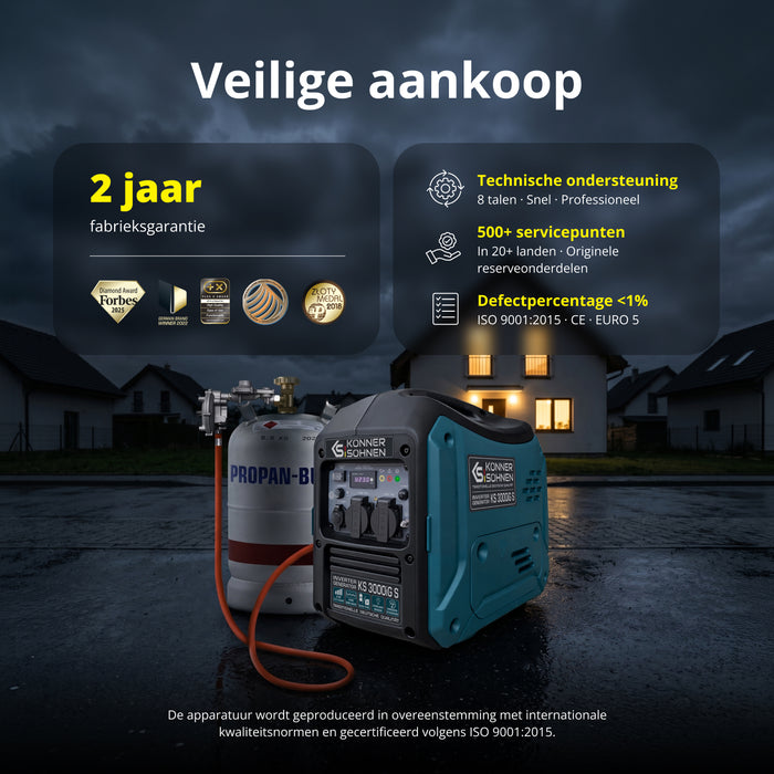 LPG/benzine invertergenerator KS 3000iG S