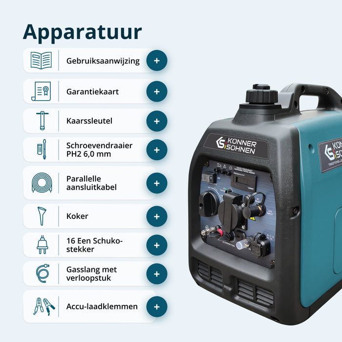 LPG/benzine invertergenerator KS 3100iG S