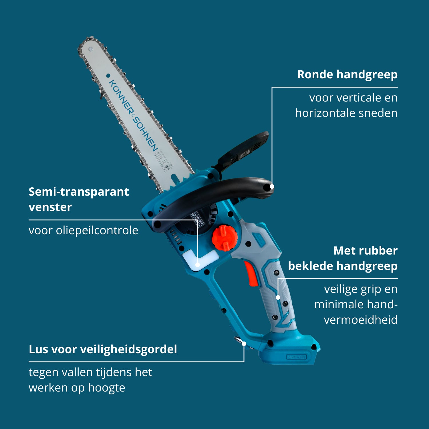 Snoerloze Mini Kettingzaag KS MCS20V-12