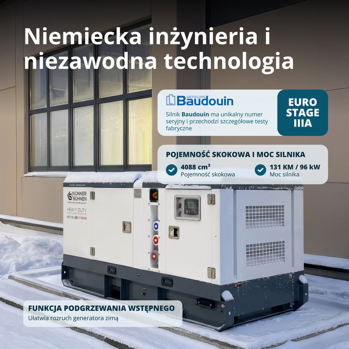 Dieselowy trójfazowy agregat prądotwórczy KS 110-3BE