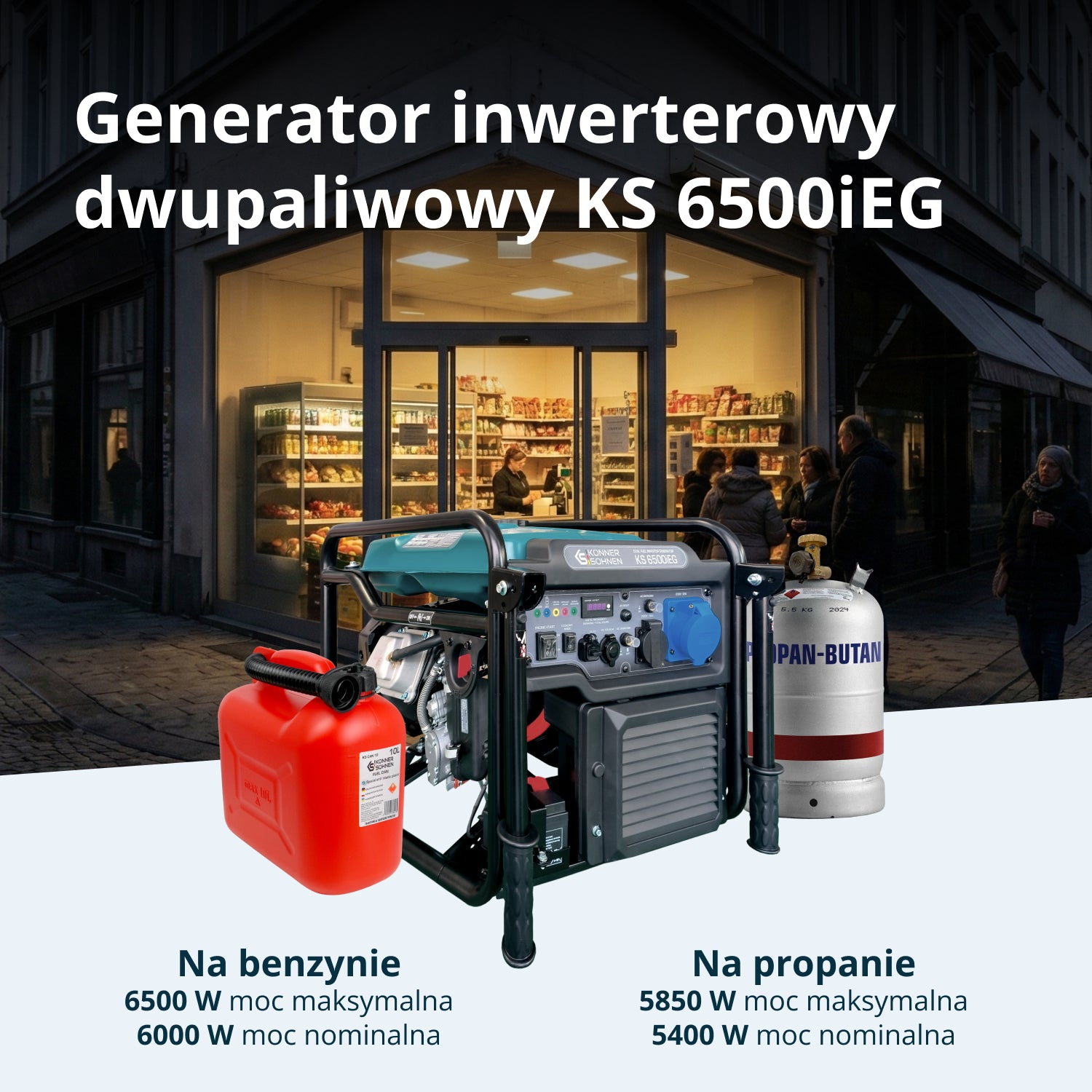 Generator inwerterowy KS 6500iEG (benzyna/gaz)