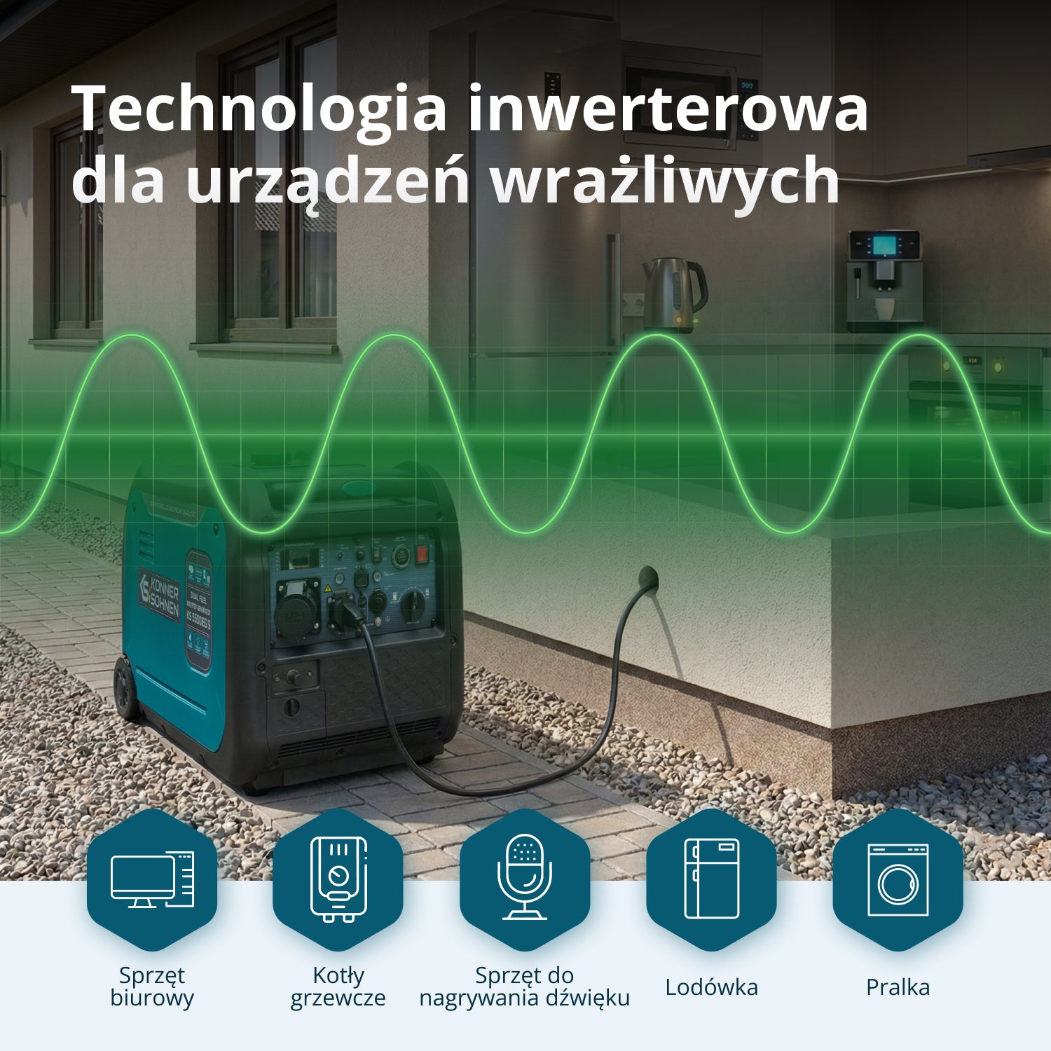 Inwerterowy generator LPG/benzyna KS 5500iEG S