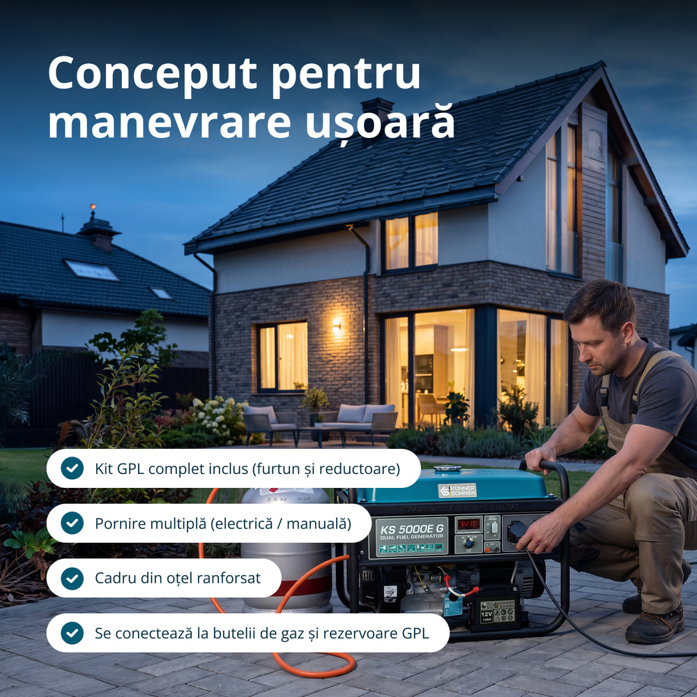 Generator LPG/Benzină „Könner & Söhnen” KS 5000E G