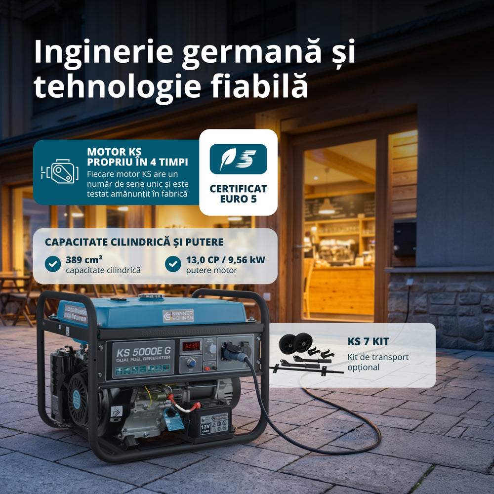 Generator LPG/Benzină „Könner & Söhnen” KS 5000E G