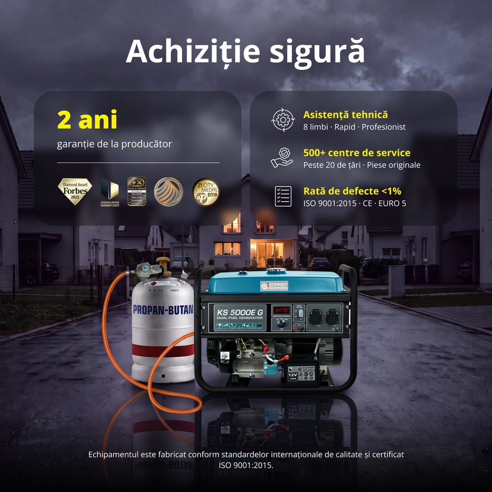 Generator LPG/Benzină „Könner & Söhnen” KS 5000E G