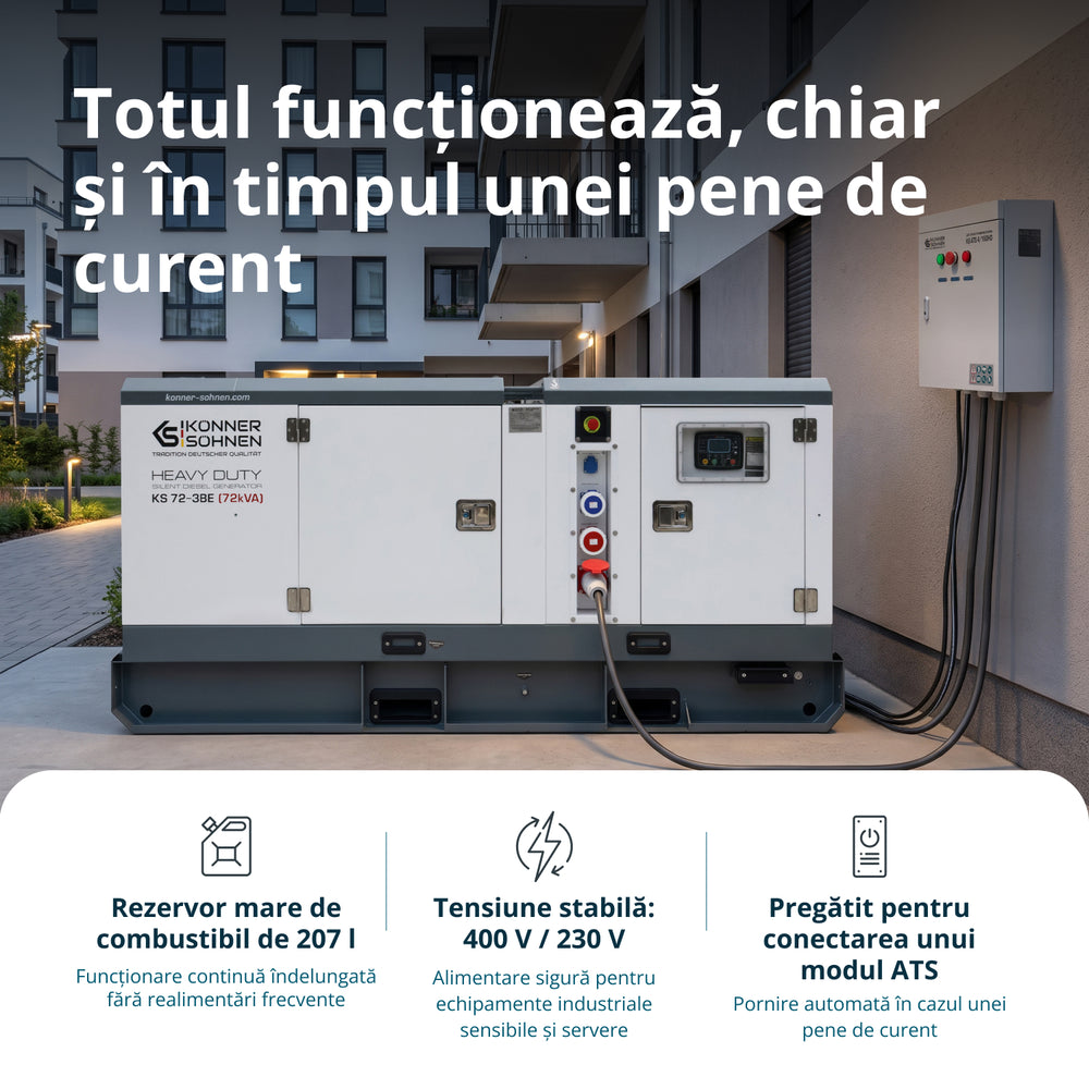Centrală electrică diesel trifazată KS 72-3BE