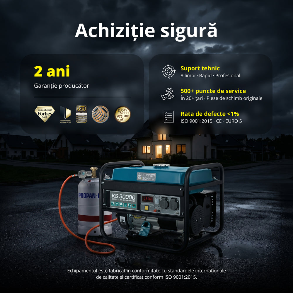 Generator LPG/Benzină „Könner & Söhnen” KS 3000G