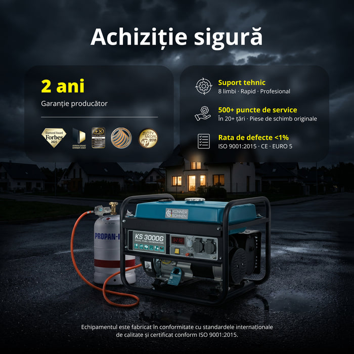 Generator LPG/Benzină „Könner & Söhnen” KS 3000G