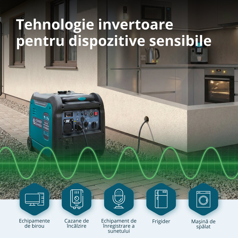 Generator cu inverter pe GPL/benzină KS 5500iEG S