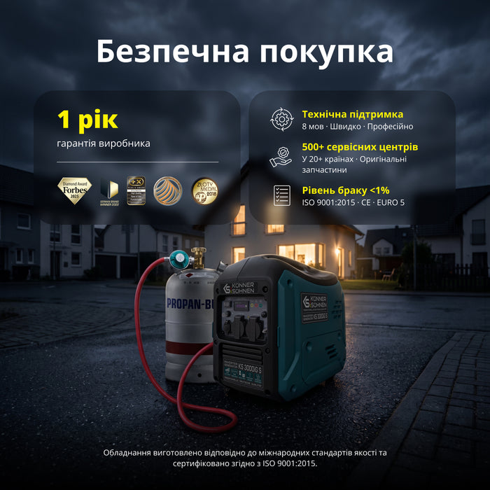 Двопаливний інверторний генератор KS 3000iG S