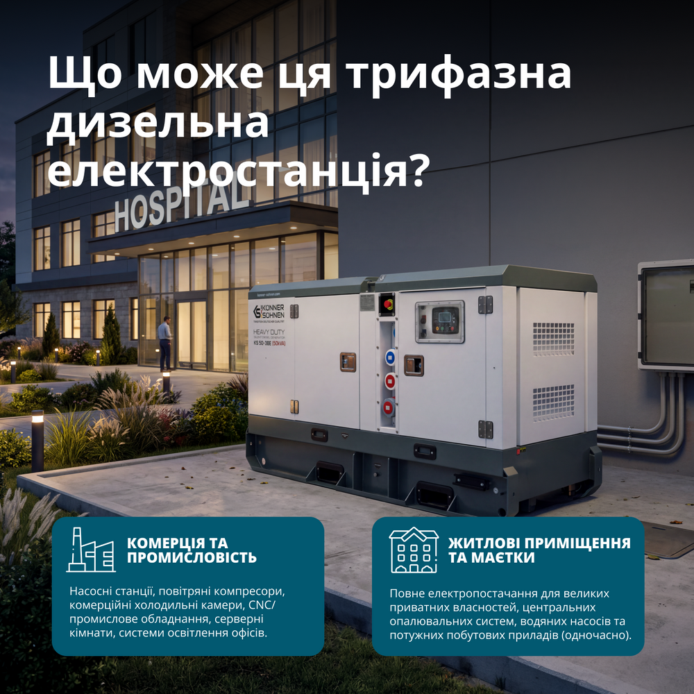 KS 50-3BE Дизельна трифазна електростанція