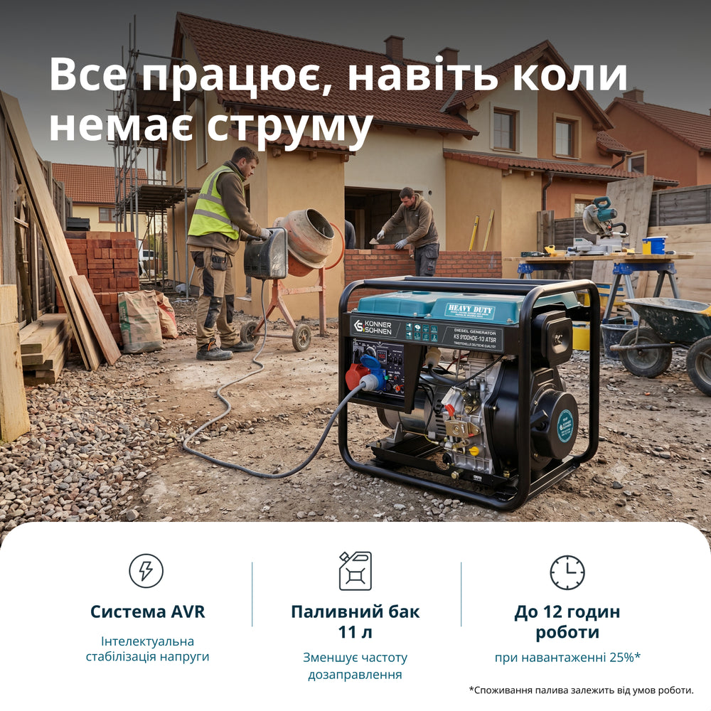 Дизельний генератор «Könner & Söhnen» KS 9100HDE-1/3 ATSR (EURO V)