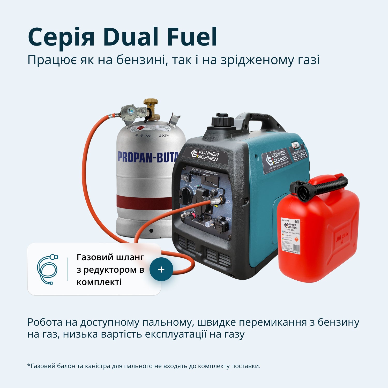 Інверторний генератор на LPG/бензині KS 3100iG S