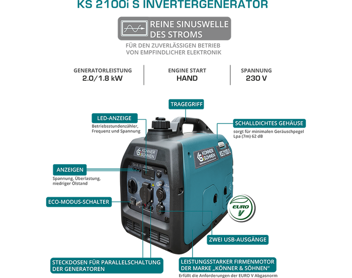 Invertergenerator KS 2100i S